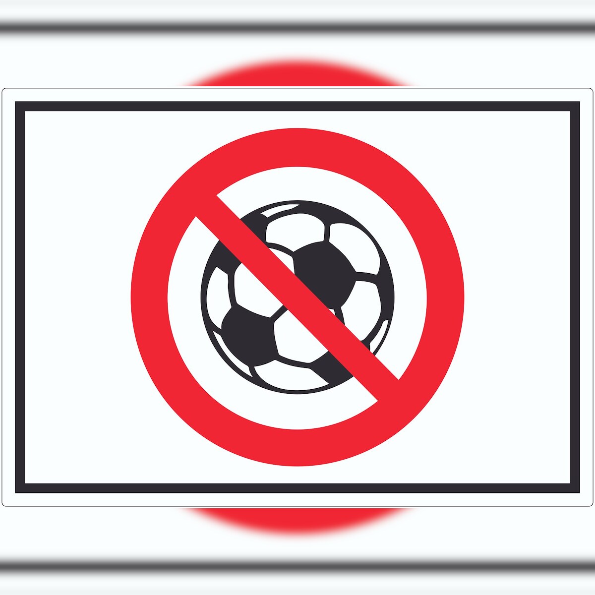 HB-Druck Ballspielen verboten Symbol Aufkleber A3 (297x420mm) Image