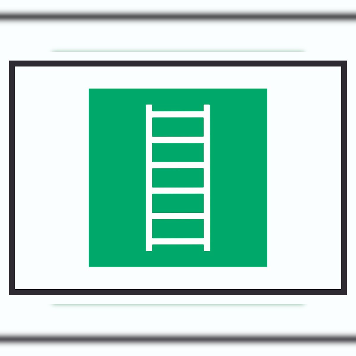 HB-Druck Fluchtleiter Symbol A1 (594x841mm) Schild Image
