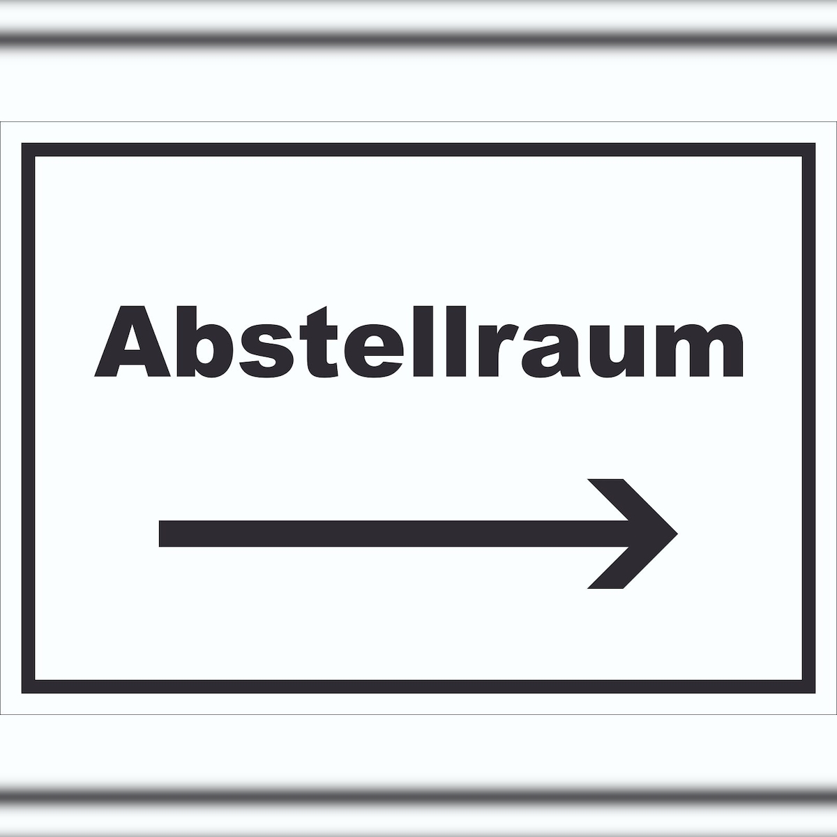 HB-Druck Abstellraum Schild mit Text und Richtungspfeil rechts Lager waagerecht A6 (105x148mm) Image