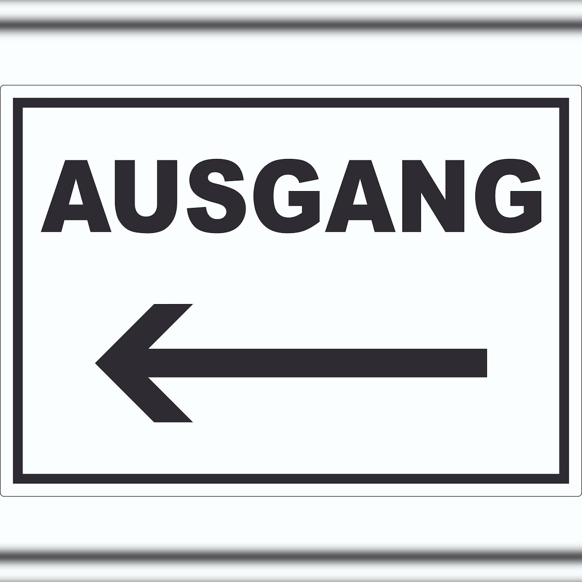 HB-Druck Ausgang Pfeil links Aufkleber A3 (297x420mm) Image