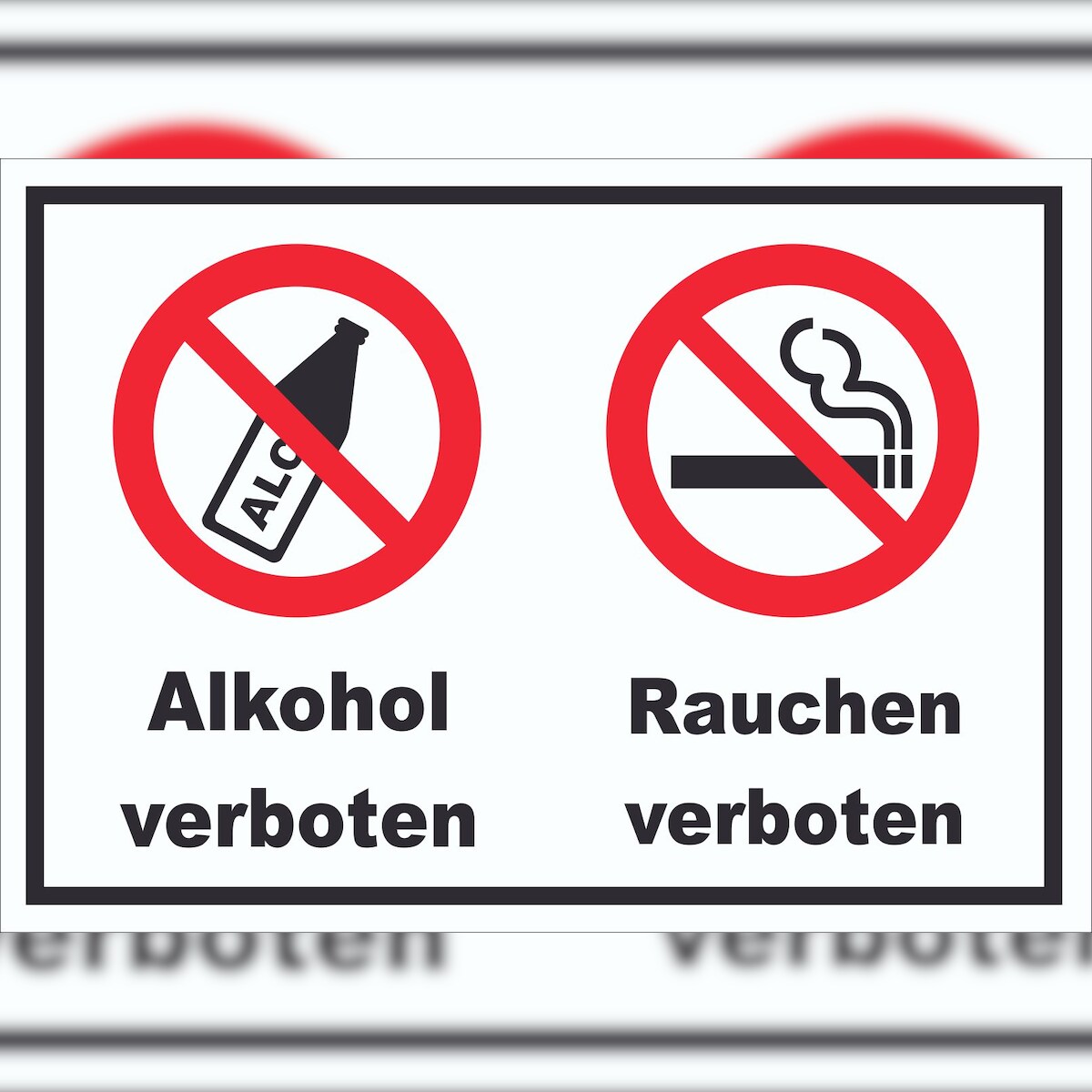 HB-Druck Schild Alkohol Rauchen verboten A3 (297x420mm) Image