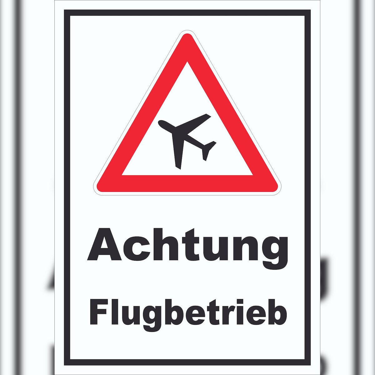 Schild Achtung Flugbetrieb A6 (105x148mm) Image