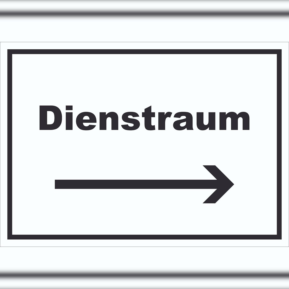 HB-Druck Dienstraum Schild mit Text und Richtungspfeil rechts Büro waagerecht A2 (420x594mm) Image