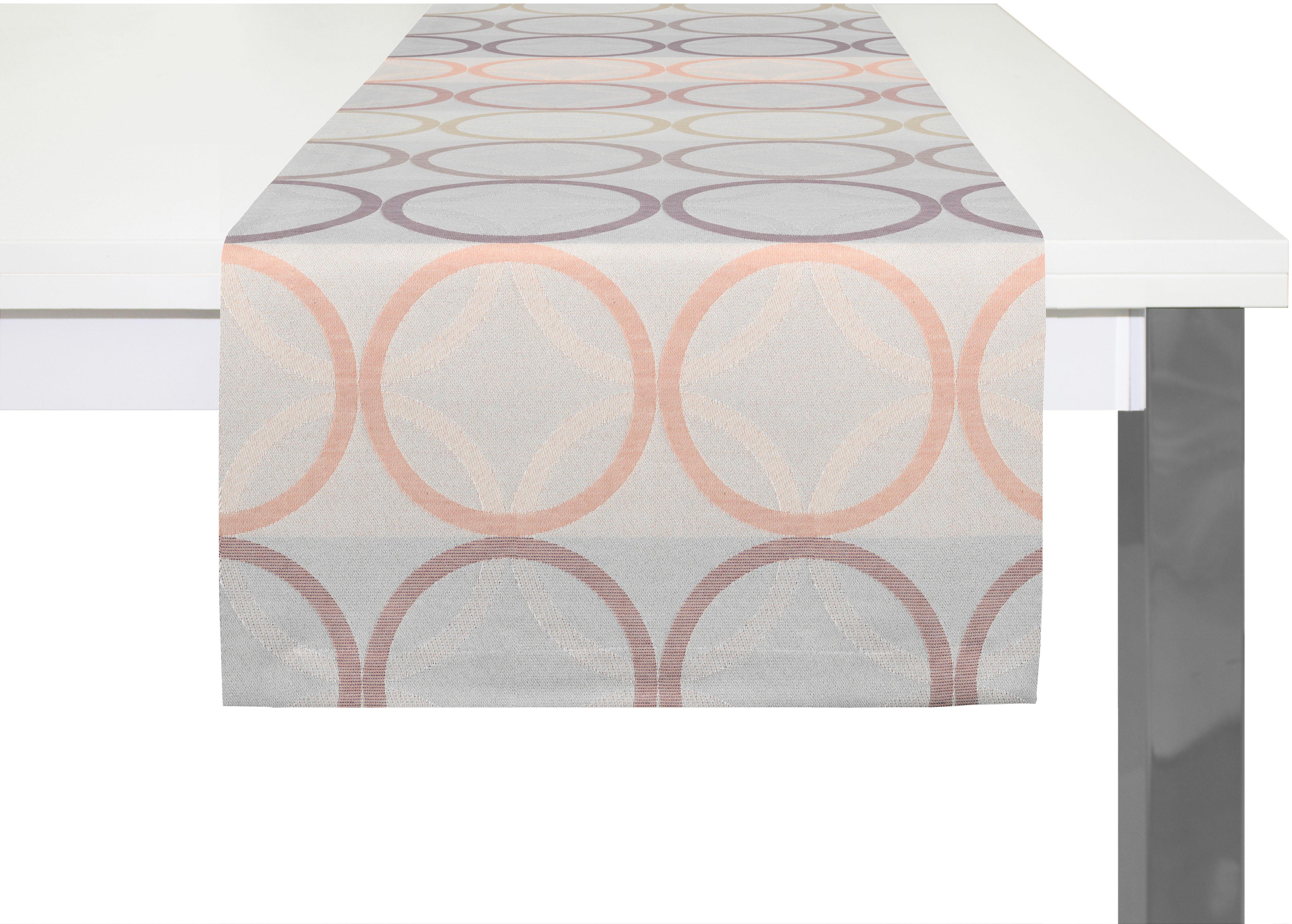 Tischläufer WIRTH "ZIRBELLO" Gr. 1, bunt (rosé, lila), B:40cm L:150cm, Baumwolle, Polyester, Tischdecken Image