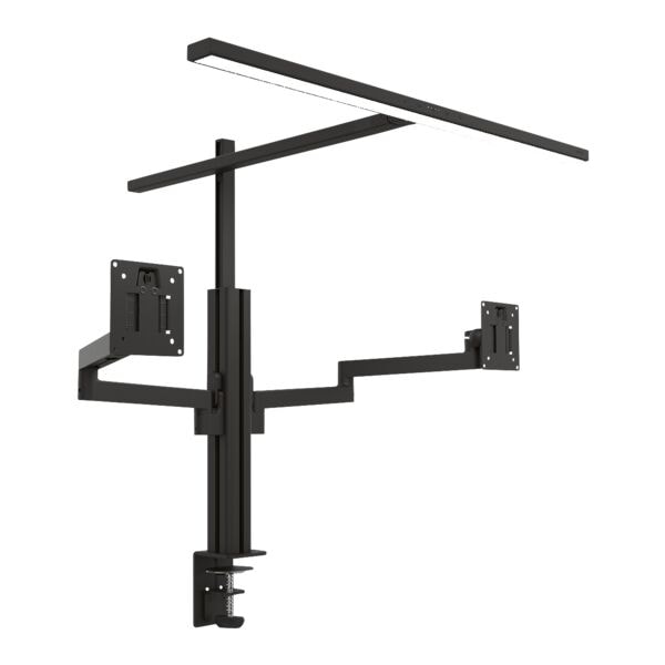 unilux Monitorarm- und Tischleuchten-Set »Axio & Elite Lumino« grau