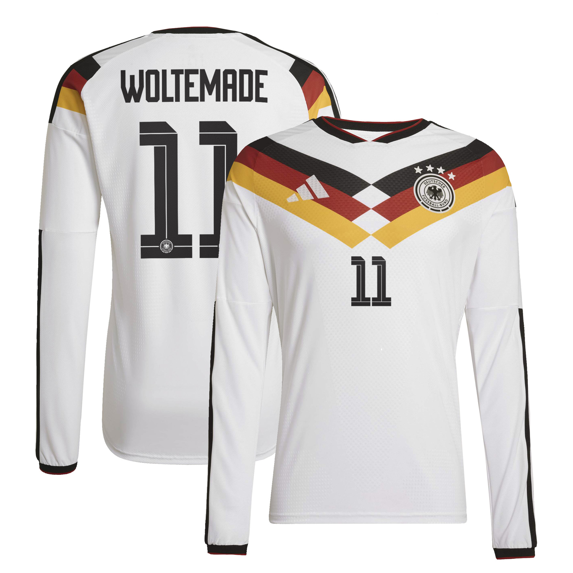 "Deutschland 26 Authentic langärmeliges Heimtrikot mit Aufdruck Woltemade 11" Image