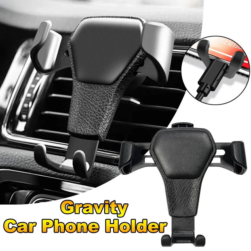 Supporto per telefono per auto a gravità Supporto per clip per presa d'aria Supporto per telefono cellulare Supporto per smartphone GPS Supporto per telefono cellulare per presa d'aria per auto