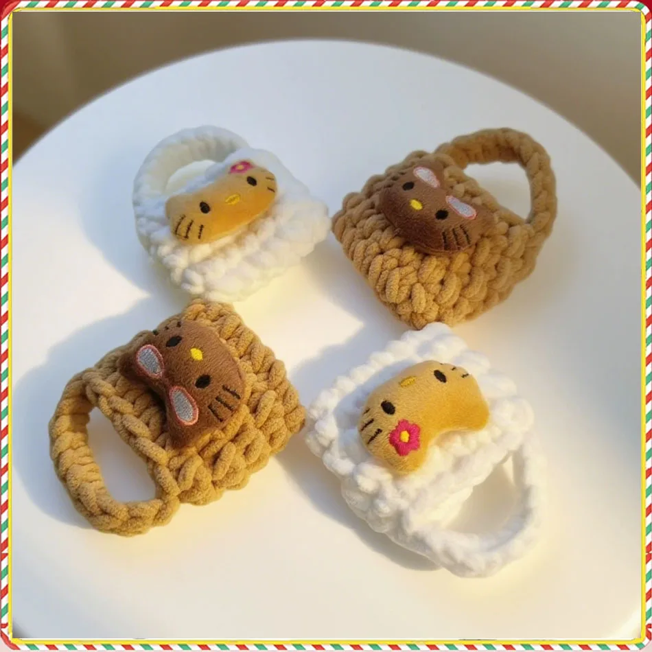 Neue Kawaii Sanrio Hello Kitty Hawaii Black Kitty stoßfeste Kopfhörerhülle, Kopfhörerschutz, Mini-Geldbörse, Geschenk für Mädchen