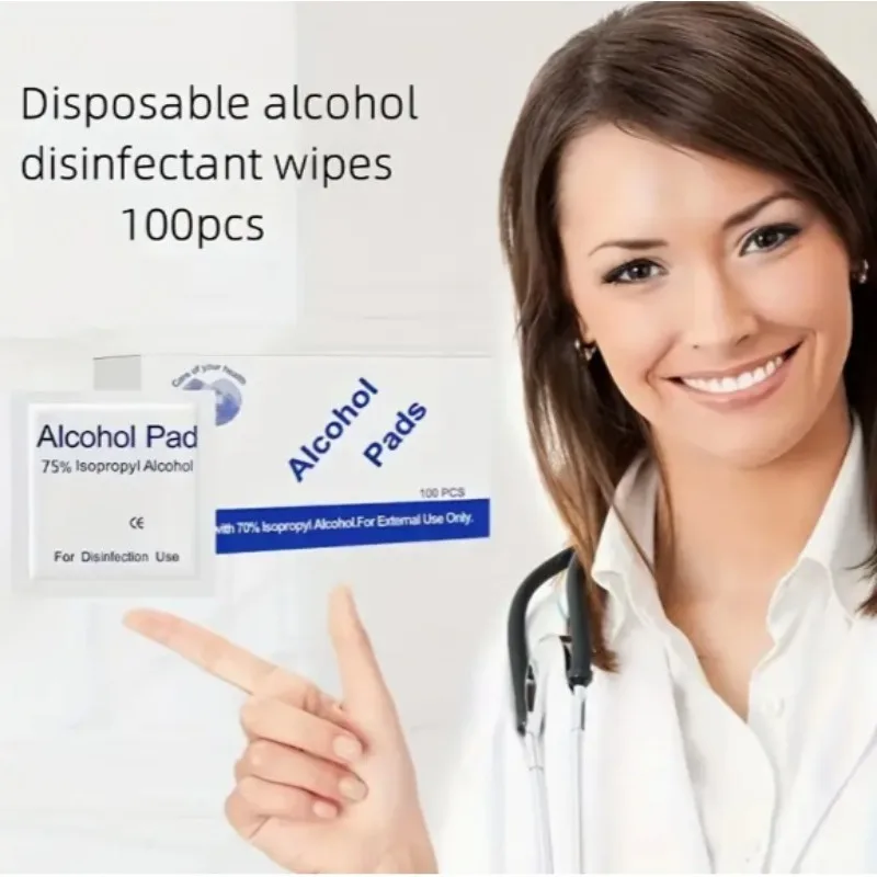 Alkoholtupfer für die Haut mit 75 % Wunddesinfektion, bequem zum Tragen von Disaster im Freien, unverzichtbares Erste-Hilfe-Box-Zubehör Image