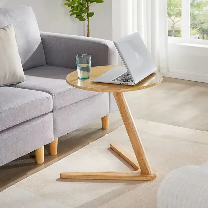 Multifunktionaler kleiner Couchtisch aus Massivholz für den Haushalt, Wohnzimmer, kleiner runder Tisch, Sofatisch