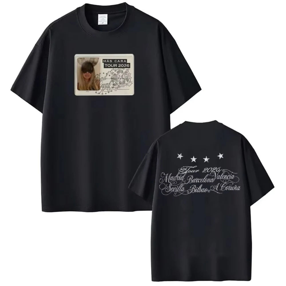 Sänger Bad Gyal 2026 Tour Fashion Print T-Shirts für Männer und Frauen Vintage T-Shirt Sommer Kurzarm Lässige Loose-Fit T-Shirts Streetwear Image