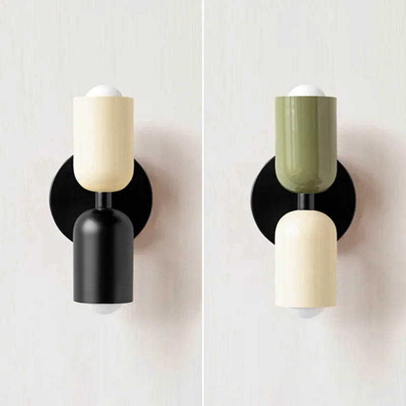 Nordische Wohnzimmer-Wandleuchte Einfache Moderne Schlafzimmer-Nachttischlampe Flur Kinderzimmer Hintergrund-Wandleuchte E27 Heimdekoration