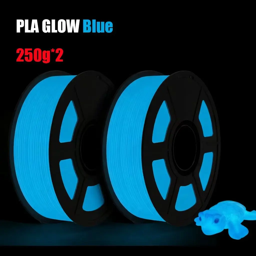 Blau im Dunkeln leuchtendes PLA 1,75mm 3D-Drucker-Filament 500g Maßgenauigkeit +/- 0,03 für 3D-Druck Image