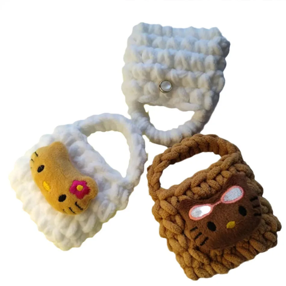 Neue Kawaii Sanrio Hello Kitty Hawaii Black Kitty stoßfeste Kopfhörerhülle, Kopfhörerschutz, Mini-Geldbörse, Geschenk für Mädchen