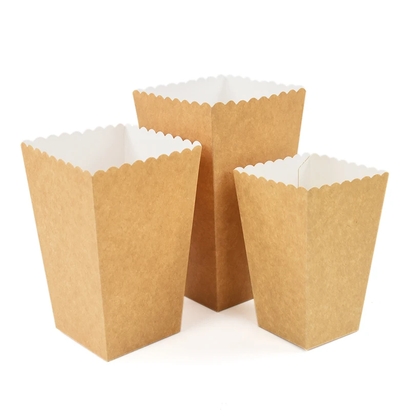 12 Stück Popcorn-Boxen aus Kraftpapier, Süßigkeitenkartons für Partys, Hochzeiten und Geburtstage, Snacks, Leckereien, Behälter Image