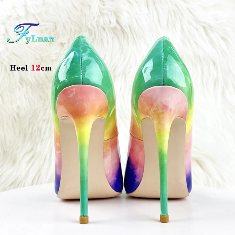 Frühling Herbst Frauen Sexy Pumps Büro Arbeit Stiletto 8cm 10cm 12cm Dünne High Heels Mode Ccolor Passenden schuhe Große Größe 33-46