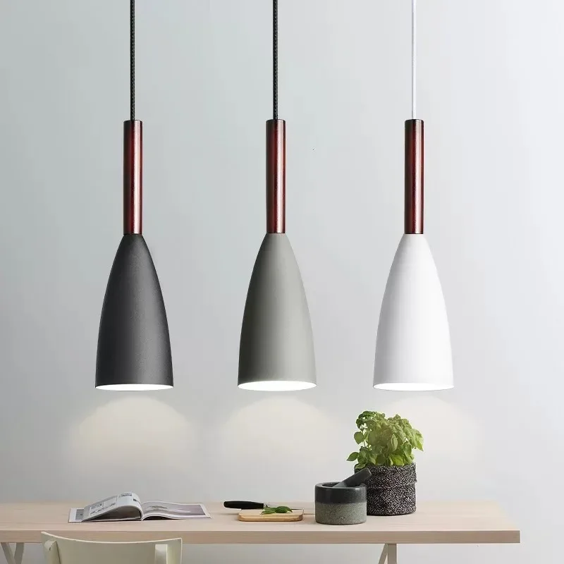 Moderne nordische Pendel leuchten mehrfarbige minimalist ische Hängelampen e27 Edison Glühbirne für Esszimmer Café Nachttisch Pendel leuchte