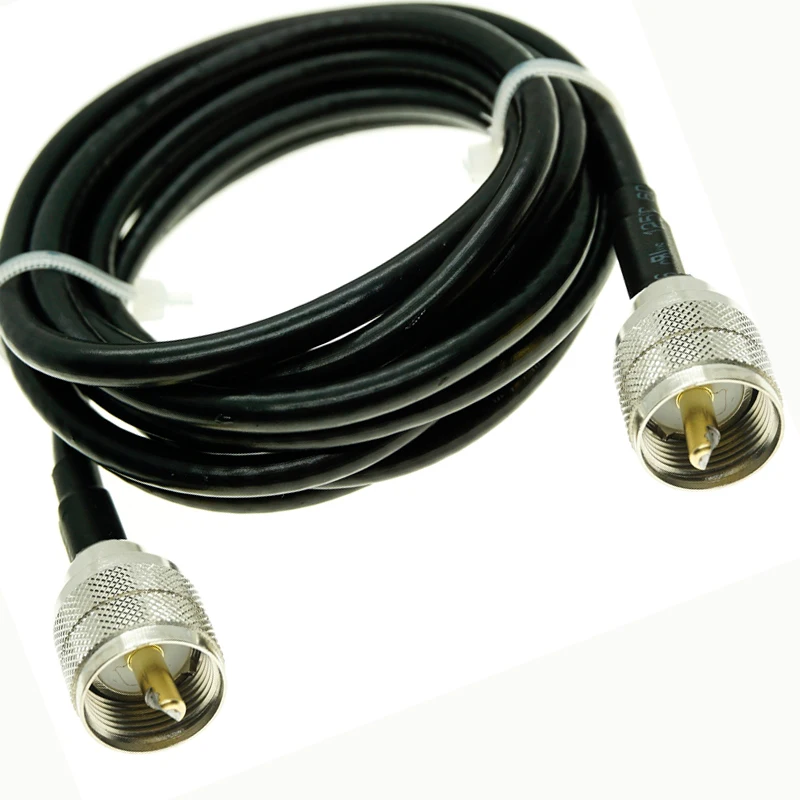 50cm 1m 5 meter rg58 uhf männlich zu uhf männlich pl259 PL-259 stecker stecker rf koaxial koaxial pigtail jumper antenne verlängerung kabel Image