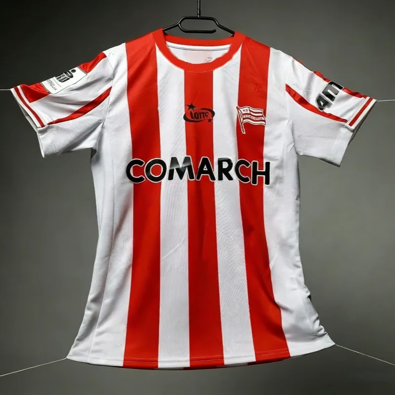 Maillot de football domicile Ekstraklasa Cracovia 2026, T-shirt de sport à séchage rapide pour homme, vêtements pour enfants, T-shirt Y2K pour la famille et les enfants