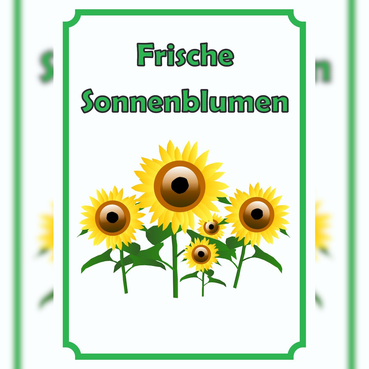 HB-Druck Sonnenblumen Schild Hochkant A3 (297x420mm) Image