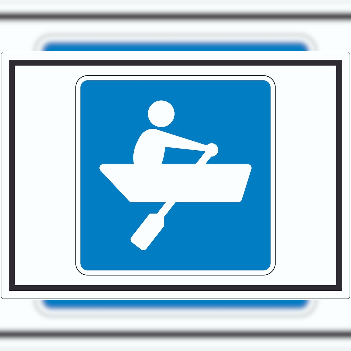 HB-Druck Ruderboote erlaubt Symbol Aufkleber A9 (37x52mm) Image