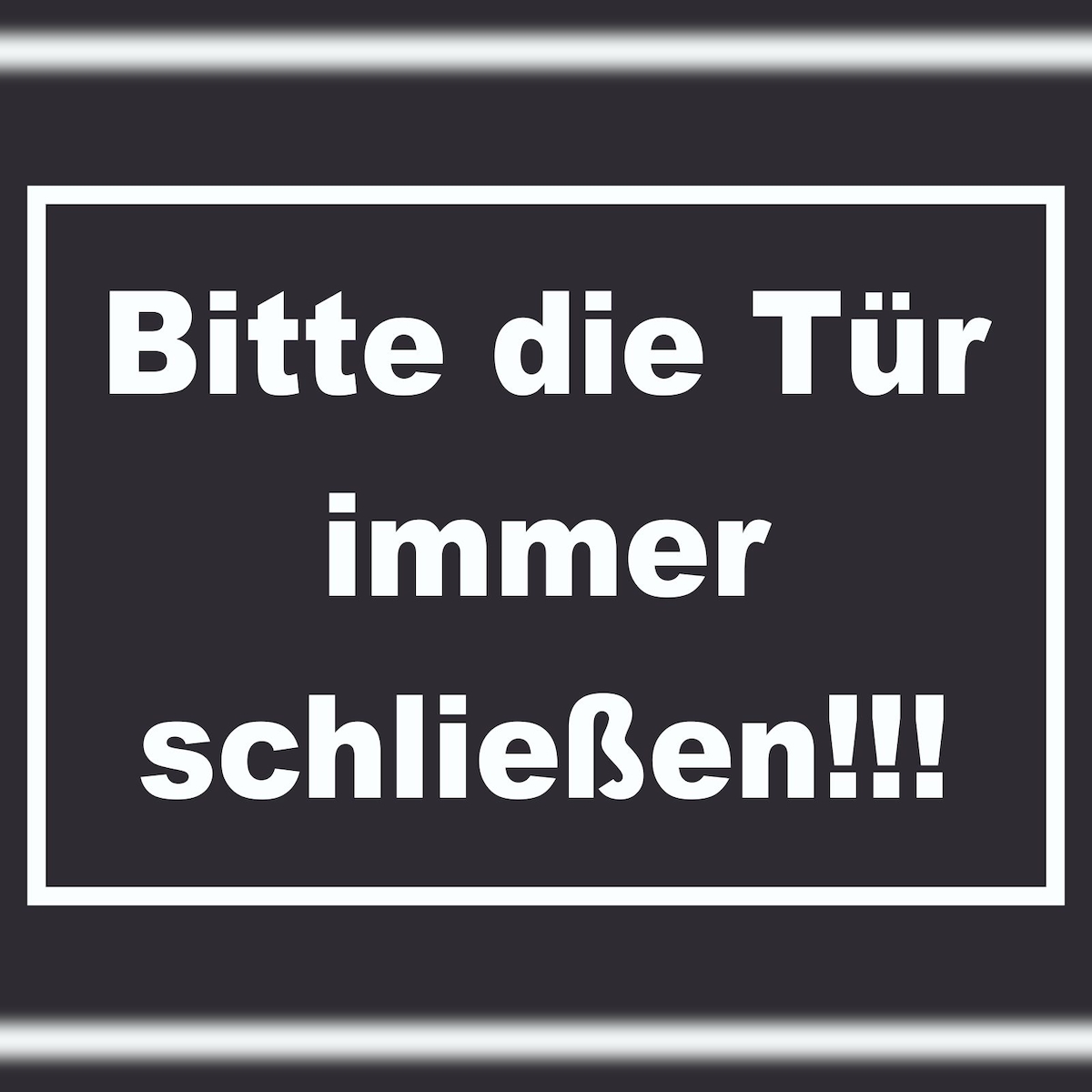 HB-Druck Schild Bitte die Tür immer schließen weiss-schwarz A3 (297x420mm) Image