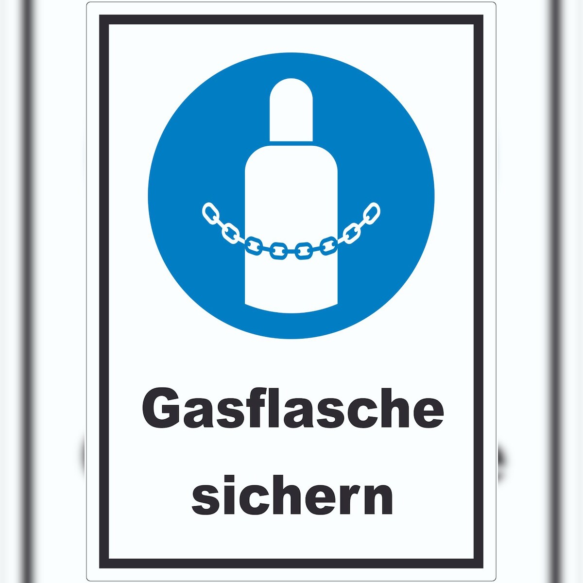 HB-Druck Gasflaschen sichern Aufkleber A6 (105x148mm) Image