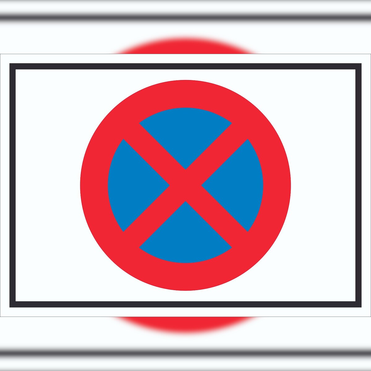 HB-Druck Absolutes Haltverbot Symbol Schild A5 Rückseite selbstklebend Image