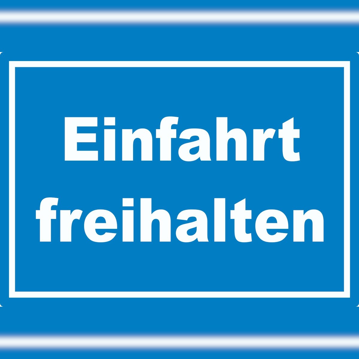 HB-Druck Einfahrt freihalten Aufkleber weiß-blau A4 (210x297mm) Image