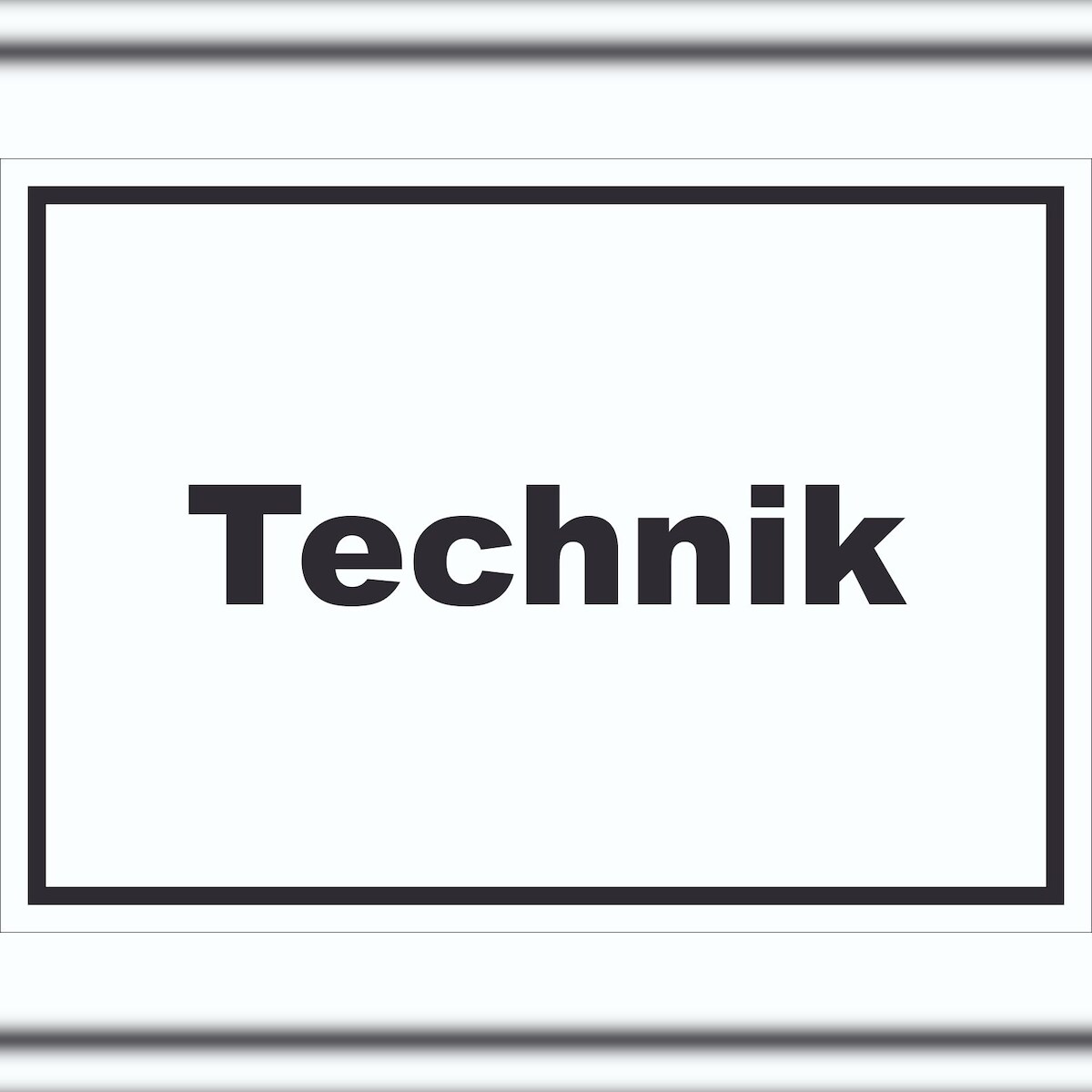 HB-Druck Technik Schild mit Text Hauswirtschaftsraum waagerecht A5 Rückseite selbstklebend Image