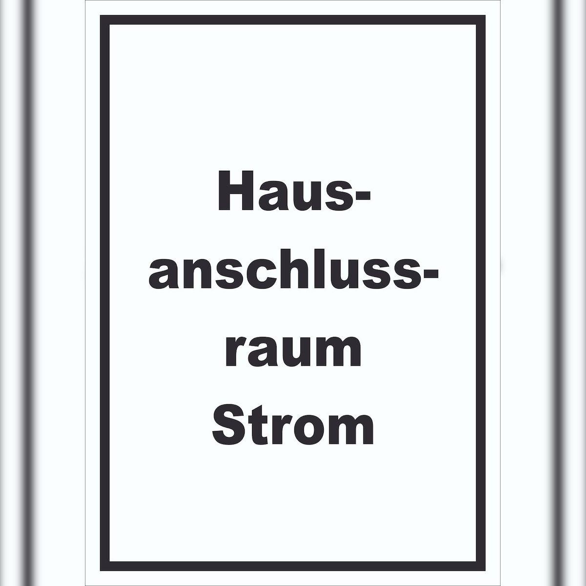 HB-Druck Hausanschlussraum Strom Schild mit Text HAR hochkant A5 (148x210mm) Image