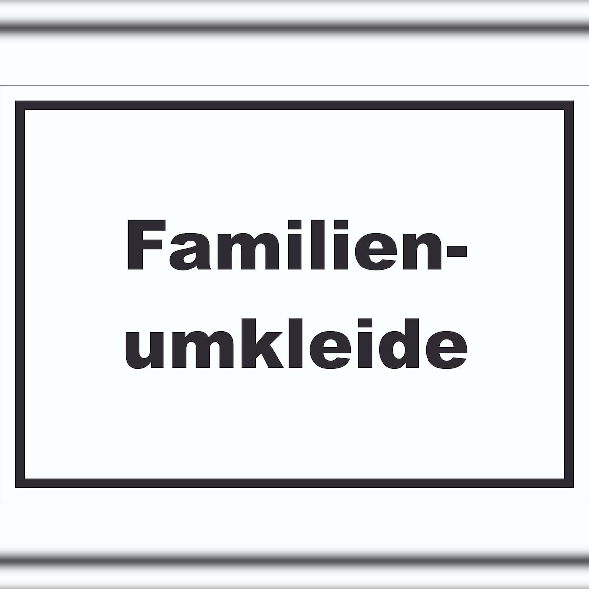 HB-Druck Familienumkleide Schild mit Text waagerecht A0 (841x1189mm) Image