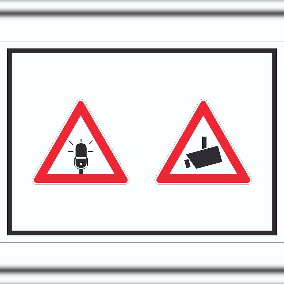 HB-Druck Achtung Audio- und Videoüberwachung Schild Symbol A1 (594x841mm) Image