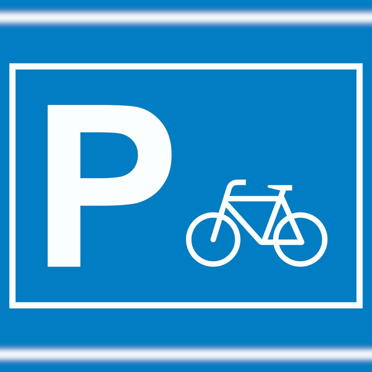 HB-Druck Fahrrad Parkplatz Schild waagerecht A1 Rückseite selbstklebend Image