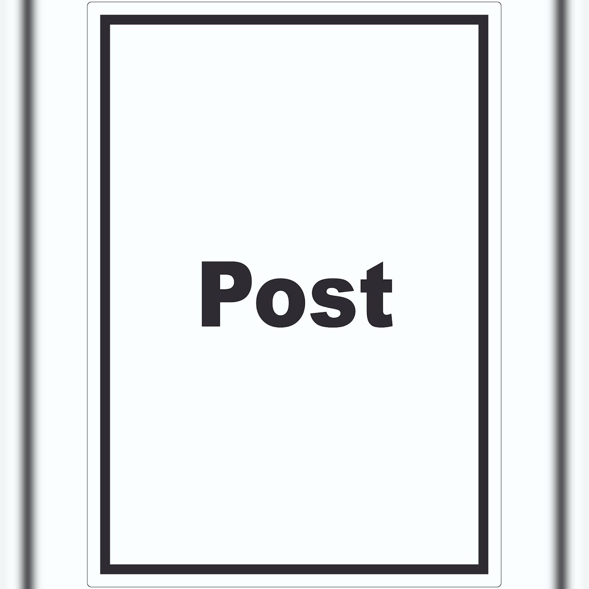HB-Druck Post Aufkleber mit Text Annahme Brief Paket hochkant A6 (105x148mm) Image
