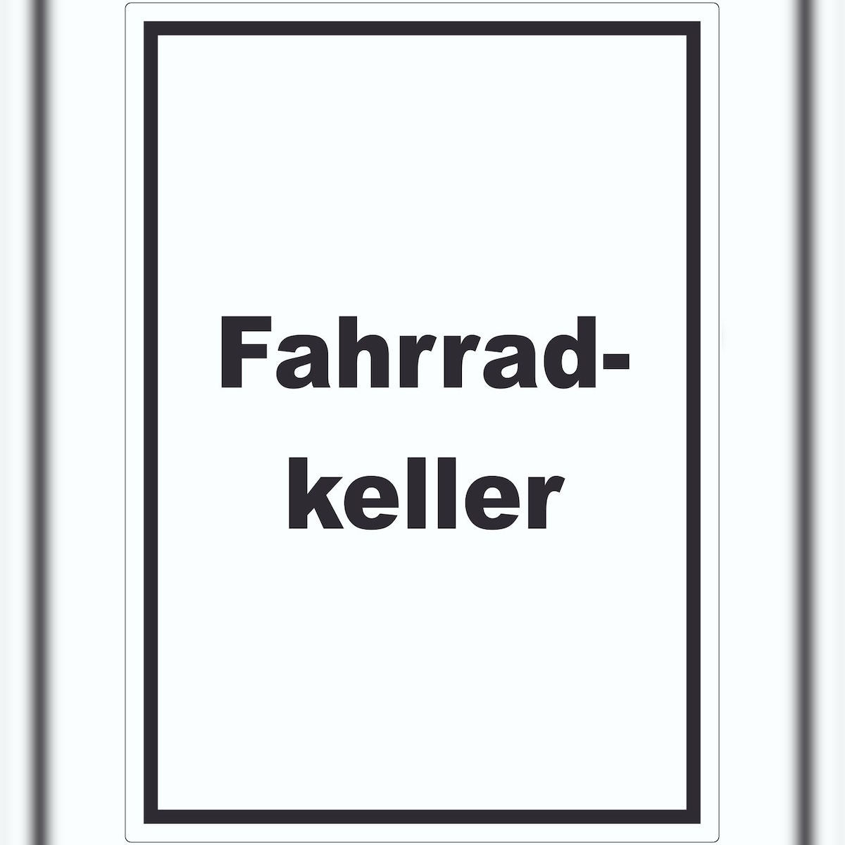 HB-Druck Fahrradkeller Aufkleber mit Text Rad Bike hochkant A8 (52x74mm) Image
