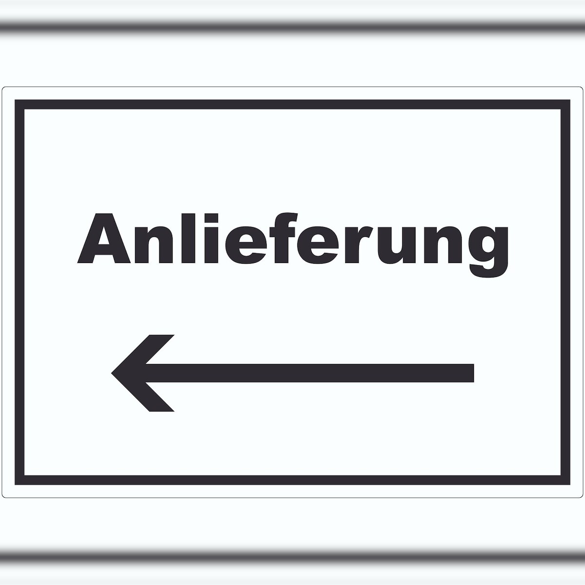 HB-Druck Anlieferung Aufkleber mit Text und Richtungspfeil links Annahme waagerecht A6 (105x148mm) Image