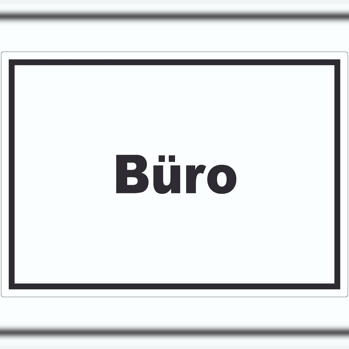 HB-Druck Büro Aufkleber mit Text Office Bureau waagerecht A8 (52x74mm) Image