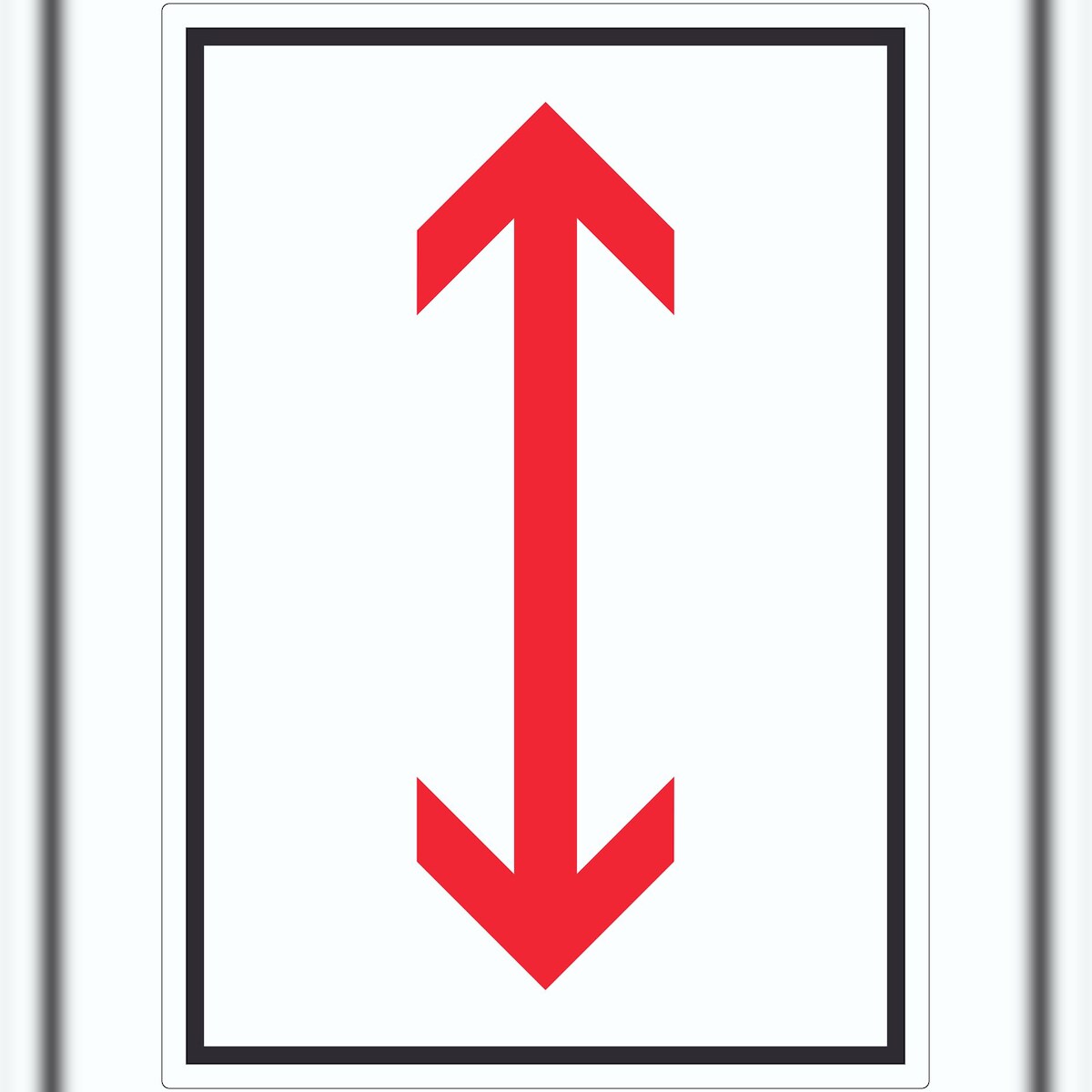 HB-Druck Richtungspfeil hoch runter Aufkleber hochkant rot weiss schwarz Pfeil A0 (841x1189mm) Image