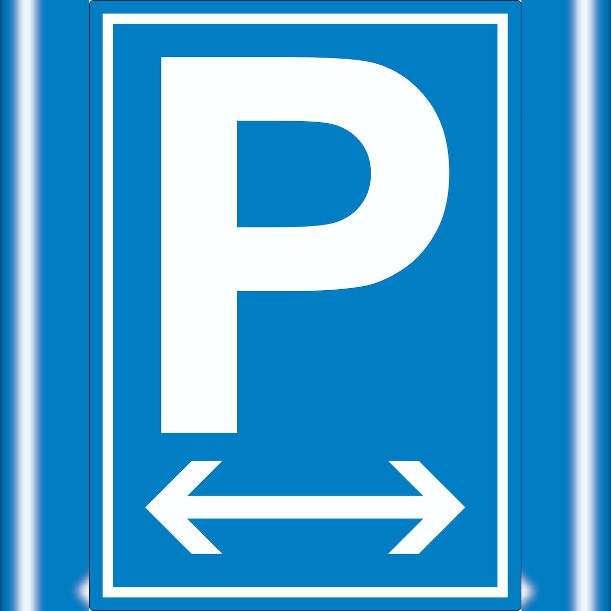 HB-Druck Parkplatz Aufkleber mit Pfeil nach links und rechts A1 (594x841mm) Image