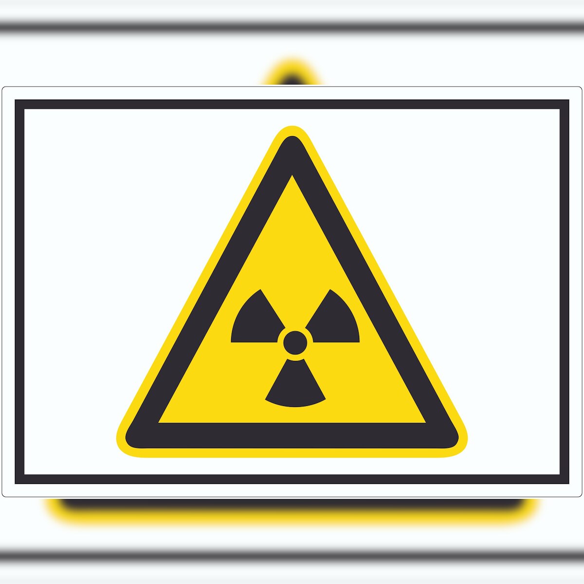 HB-Druck Achtung Radioaktive Strahlung Symbol Aufkleber A0 (841x1189mm) Image