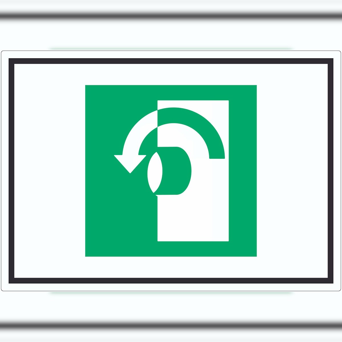 HB-Druck Zum Öffnen gegen Uhrzeigersinn drehen Symbol Aufkleber A0 (841x1189mm) Image