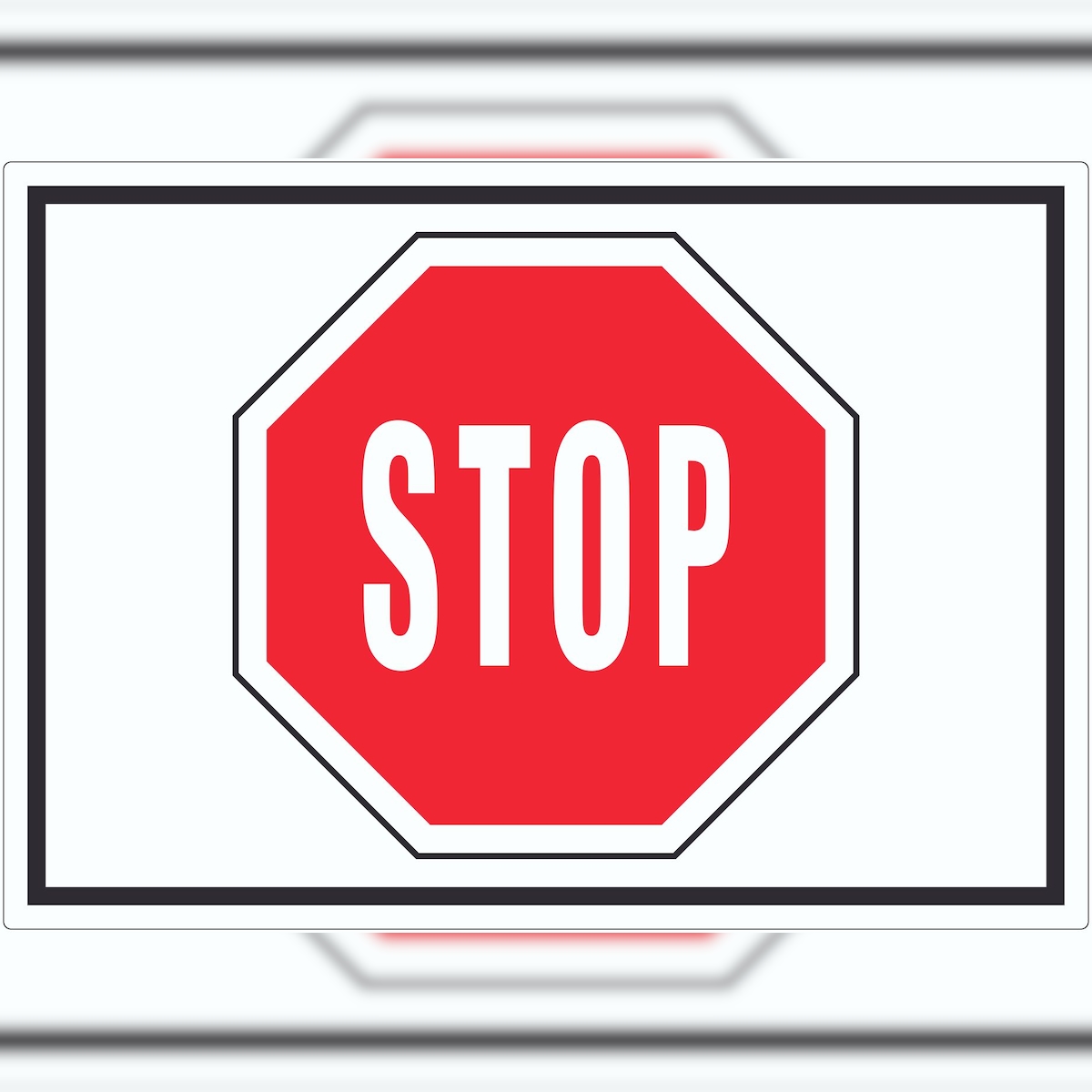 HB-Druck Stop Symbol Aufkleber A0 (841x1189mm) Image