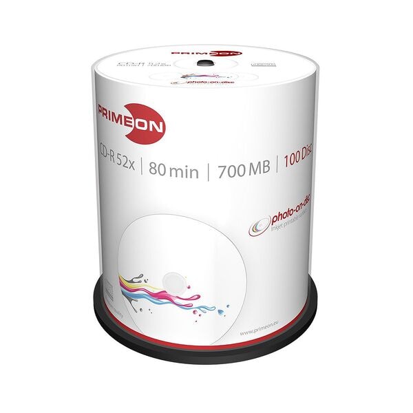 PRIMEON 100er Pack CD-R - bedruckbar Image