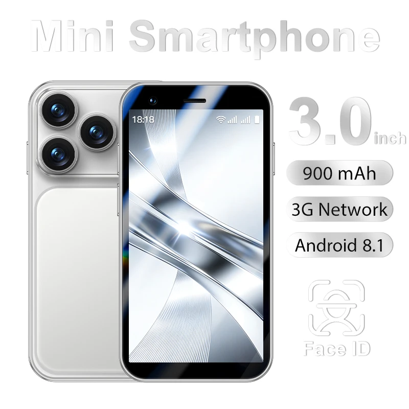 A17 Mini 3G WCDMA Smartphone 3.0`` HD Display 2GB RAM 16GB ROM Dual SIM Mini Mobile Phone Multi Apps Support Small Phone Multipl