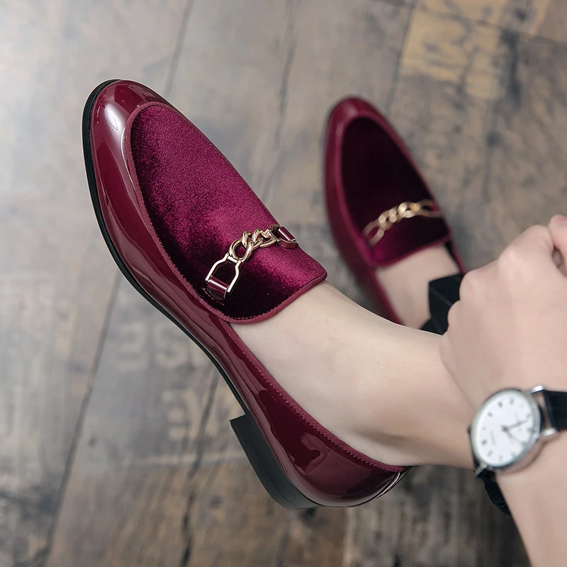 Luxus Design Wildleder männer Müßiggänger Schwarz Blau Rot Casual Kleid Schuhe Für Nachtclub Party Mönch Strap Männer Schuhe größe 38-47