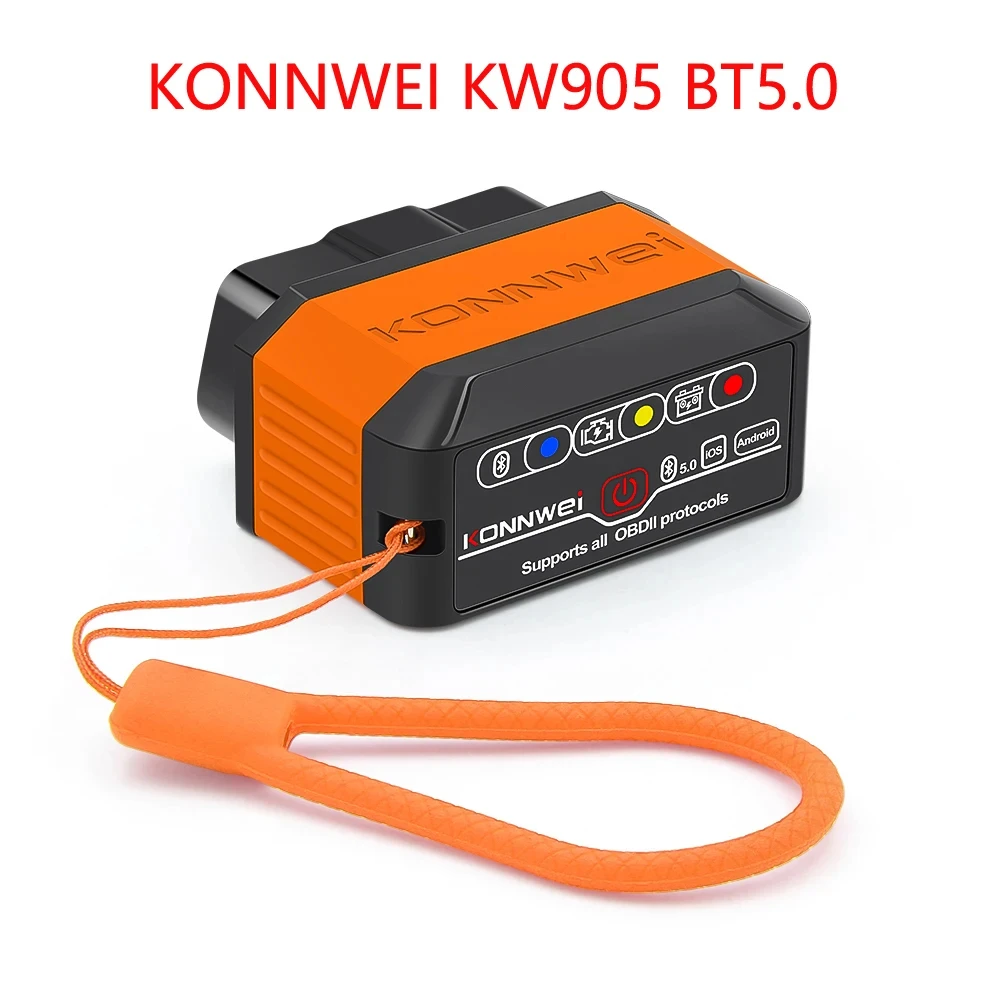 KONNWEI KW905 ELM327 V1.5 OBD2 Auto Diagnose-tool Code ReaderScanner Bluetooth 5,0 Für Android/IOS ELM 327 OBD 2 Image