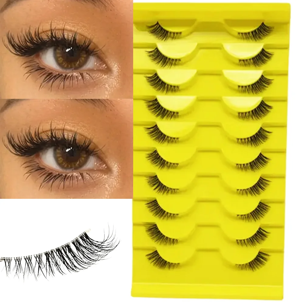 Premium Einteilige Halbband-Kunstwimpern – Natürliches, Sinnliches Fox-Eye-Design Image