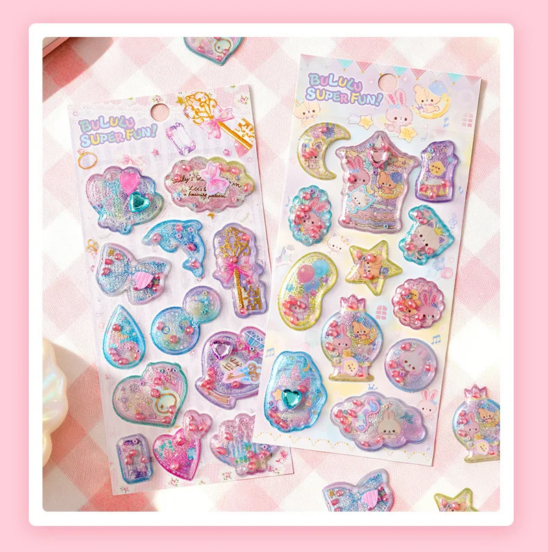 2026 Neue Duftende Glitzernde Cartoon-Tier 3D-Aufkleber Scrapbooking DIY Journaling Schreibwaren Tagebuch-Sticker Schulgeschenk Image