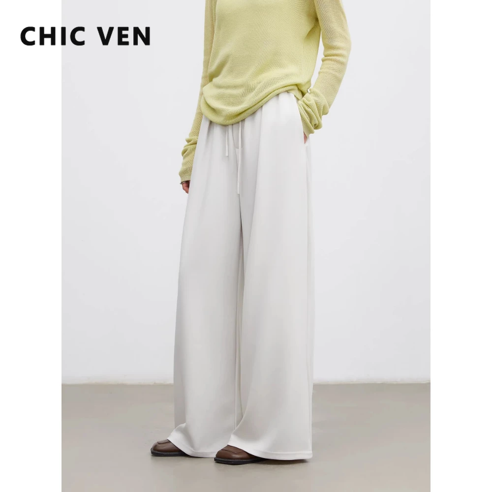CHIC VEN Damenhose Neu Elastischer Bund Locker Lässig Weites Bein Damenhose Frühling Sommer 2026 Image